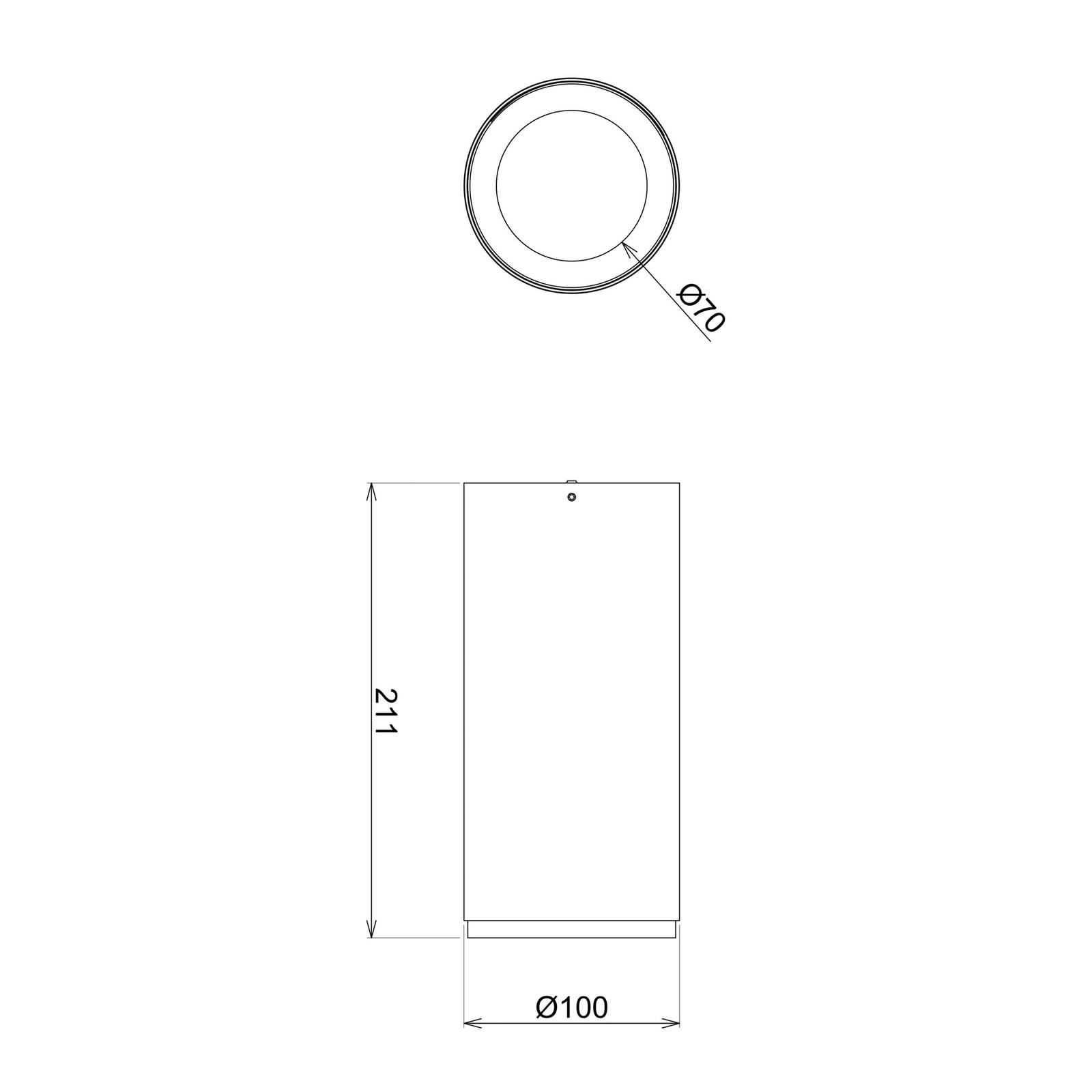 LED-Anbaudownlight Lucea 30 W schwarz von Deko-Light