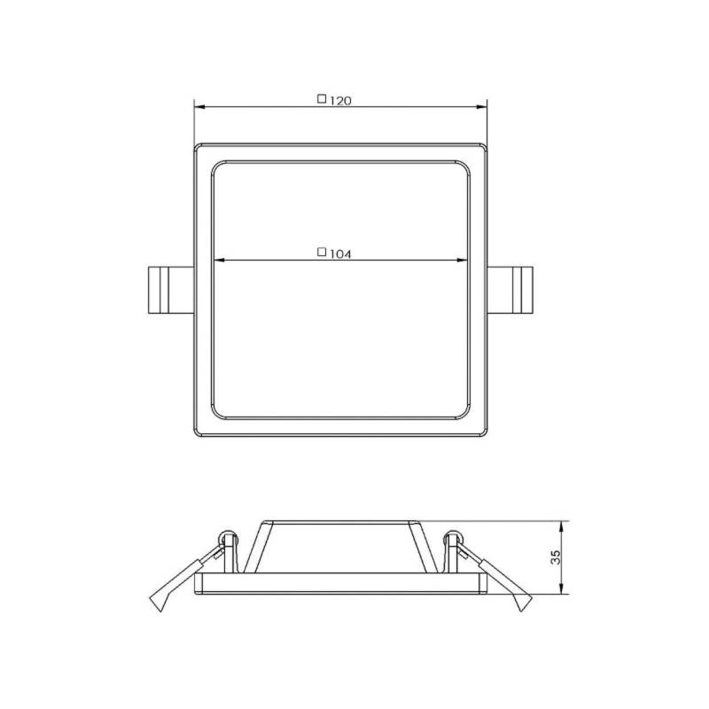 LED-Deckeneinbauleuchte Alya weiß 12x12cm 3.000 K von Deko-Light