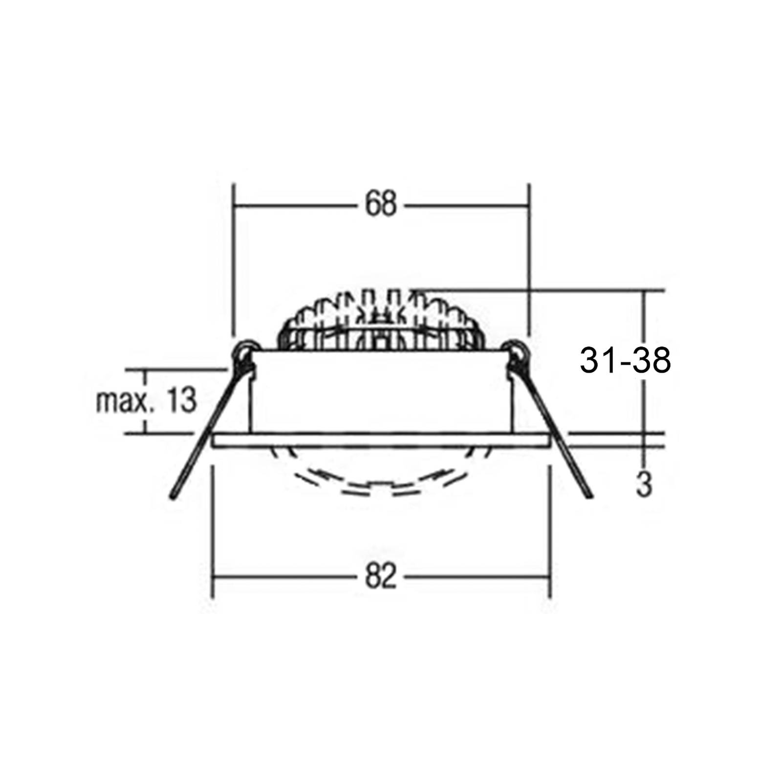 LED-Deckeneinbaustrahler Dione 3.000 K schwarz von Deko-Light