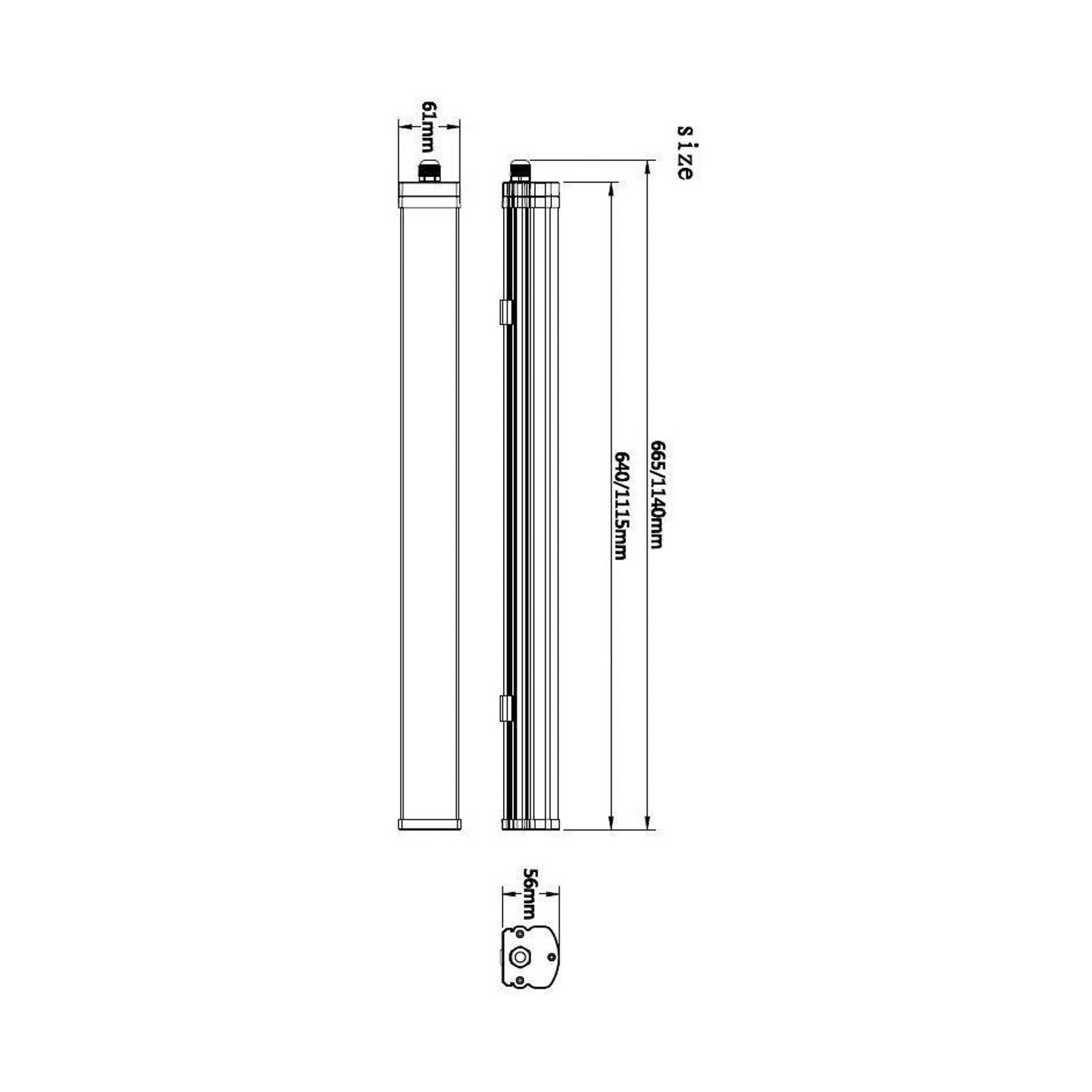 LED-Feuchtraumleuchte Tri Proof Motion 66,5 cm von Deko-Light