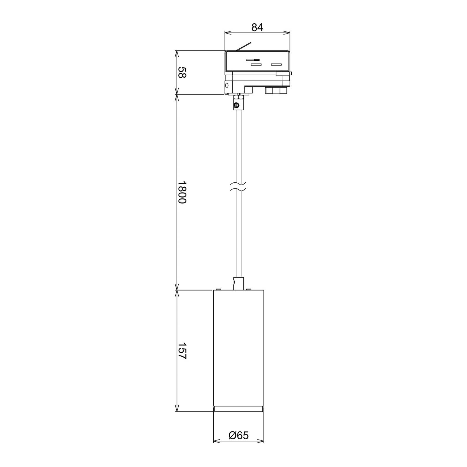 LED-Pendelleuchte Lucea 3-Phasen 10 W weiß von Deko-Light