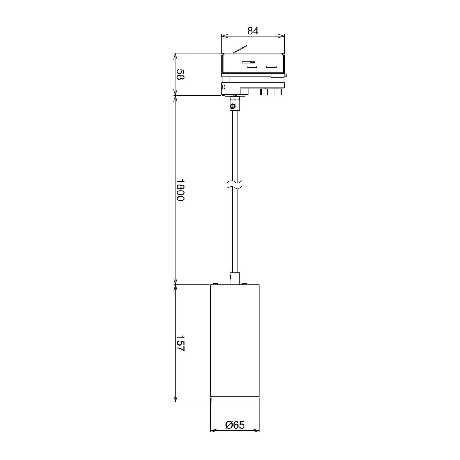 LED-Pendelleuchte Lucea 3-Phasen 10W schwarz von Deko-Light