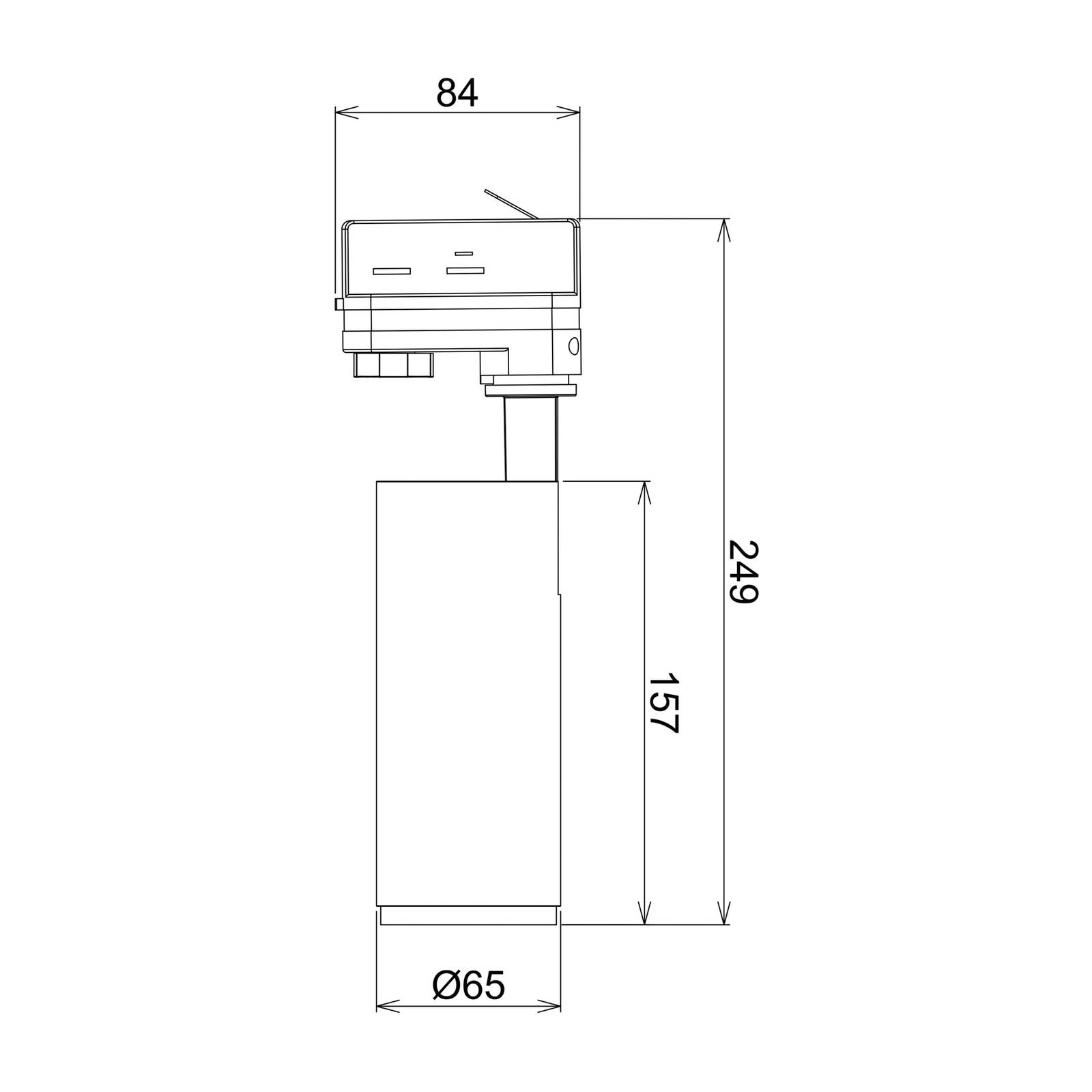 LED-Schienenstrahler Lucea 3-Phasen 10W schwarz von Deko-Light