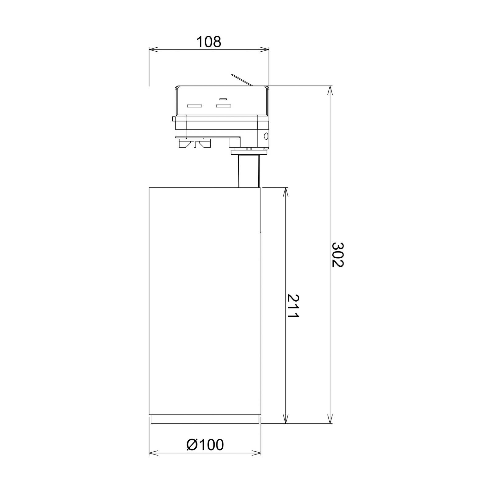 LED-Schienenstrahler Lucea 3-Phasen 30 W schwarz von Deko-Light