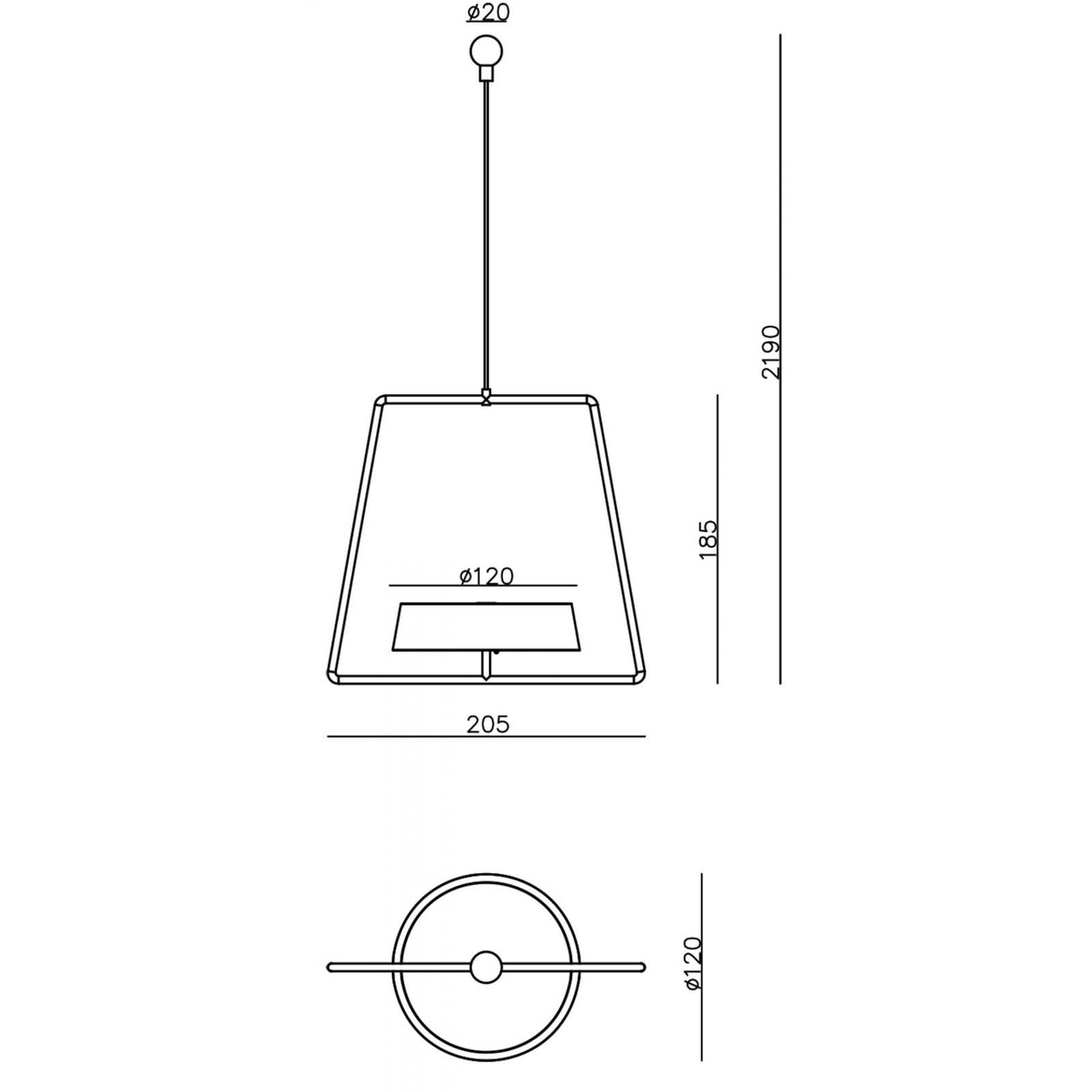 LED-Hängeleuchte Miram mit Akku, dimmbar, rubinrot von Deko-Light