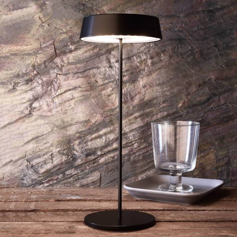 LED-Tischleuchte Miram mit Akku, dimmbar, schwarz von Deko-Light
