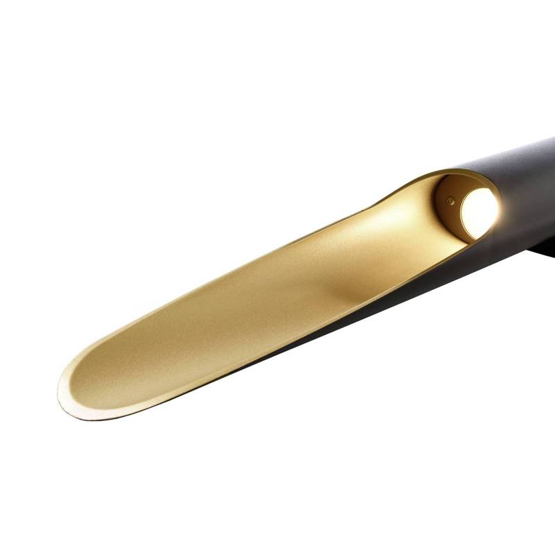 LED-Wandleuchte Apodis, schwarz/gold, Höhe 80 cm, Metall dim LED-Wandleuchte Apodis, schwarz/gold, Höhe 80 cm, Metall dim von Deko-Light