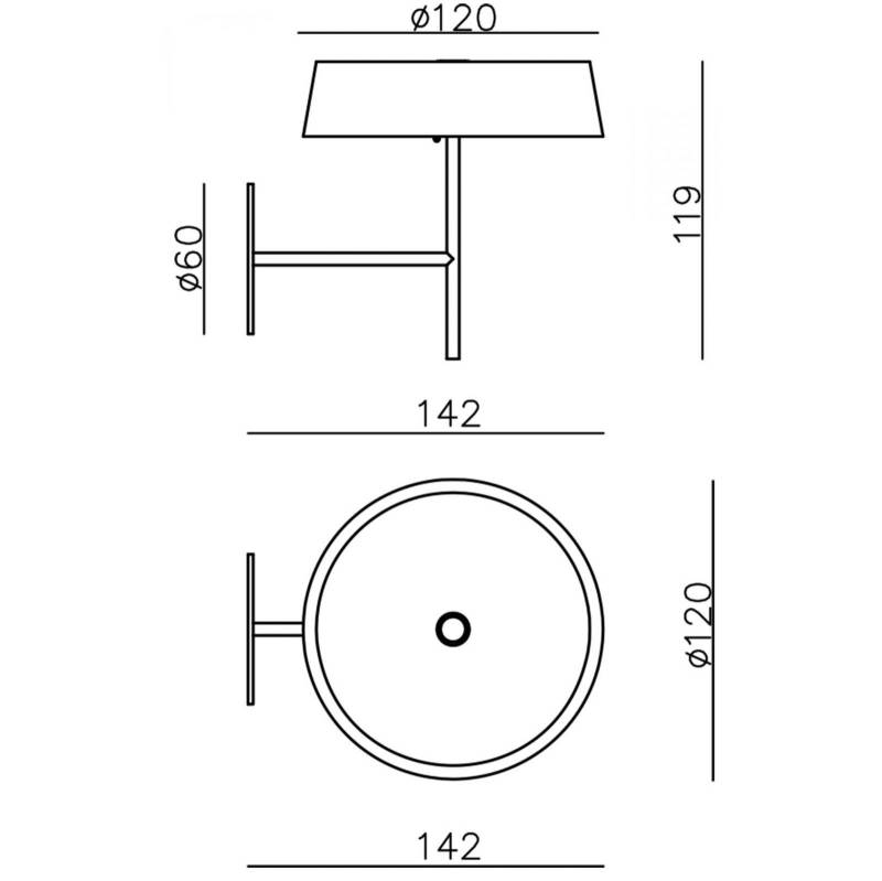 LED-Wandleuchte Miram mit Akku, dimmbar, rubinrot LED-Wandleuchte Miram mit Akku, dimmbar, rubinrot von Deko-Light