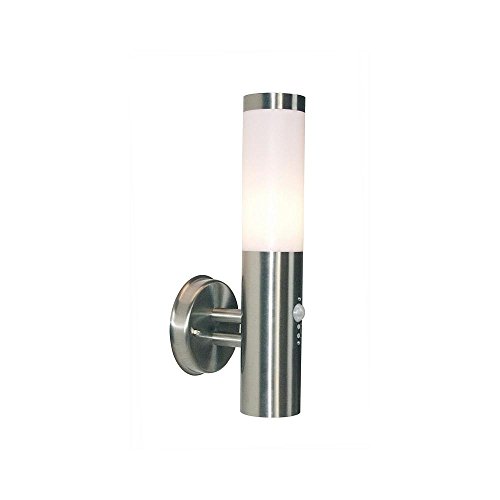 Deko-Light Wandleuchte Nova II Außenleuchte, 220-240V AC/50-60Hz, E27, 40W, IP44, Edelstahl, mit Bewegungsmelder von Deko-Light