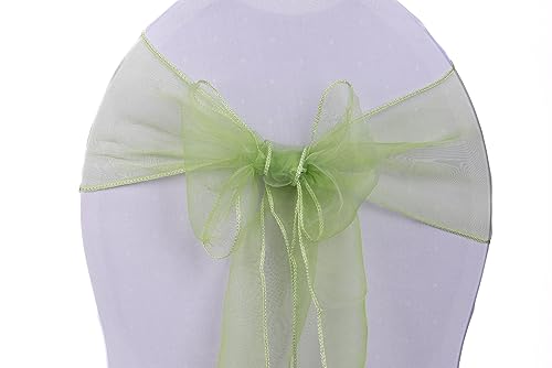 Deko Royal 10 Stück Organza Stuhlschleifen - Schleife für Stuhlhussen, Stuhl deko Hochzeit, Hochzeitsdekoration, Stuhlschärpe, Organza Schleife (Grün) von Deko Royal