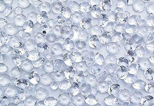 pemmiproducts Deko Diamanten 18 mm, 1 kg, (EUR 19,90 je kg), Natur, klar, Streudeko für Hochzeiten, Geburtstage, Taufen, Konfirmationen und weiteren festlichen Anlässen, Brillanten, Dekoeis von pemmiproducts