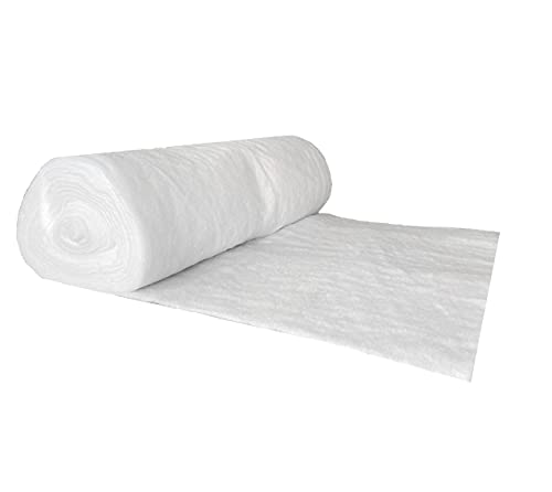 pemmiproducts Schneeflocken Matte 1,5 x 2,5 m (EUR 4,77/ m²), 100g m², ca.1 cm dick, 3.75 m², aus Baumwolle, kompostierbar, Schneematte, Schneedecke mit Schneeflockenoptik von pemmiproducts