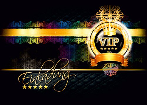 Deko-Schulze VIP Einladungskarten - Postkarten Einladung zur VIP Party - VIP Geburtstag Erwachsene / Jugendliche - Einladungskarten ausgefallen (20 Stück) von Deko-Schulze