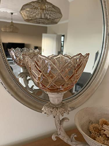 XXL Kerzenglas Glasaufsatz Fiori Amber KRÖMER Teelicht Kerzenständer Leuchter XXL Kerzenglas Glasaufsatz Fiori Amber KRÖMER Teelicht Kerzenständer Leuchter von Deko Shop Cologne