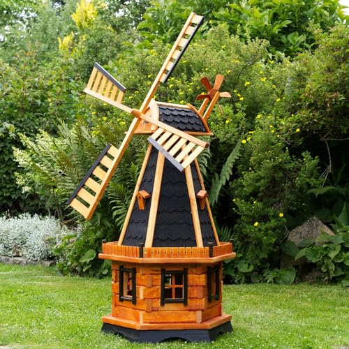 Deko-Shop-Hannusch Große Windmühlen wahlweise mit Solarbeleuchtung - Höhe 1,30 oder 1,45 Meter, Farbe|Größe:1.45m dunkel Deko-Shop-Hannusch Große Windmühlen wahlweise mit Solarbeleuchtung - Höhe 1,30 oder 1,45 Meter, Farbe|Größe:1.45m dunkel von Deko-Shop-Hannusch