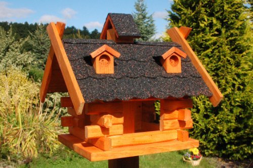 Deko-Shop-Hannusch Vogelhaus Vogelvilla Vogelhäuser Dach in dunkel Nr2 von Deko-Shop-Hannusch