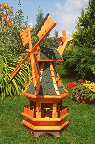Deko-Shop-Hannusch Windmühle,Windmühlen kugelgelagert 1,0 m Bitum grün von Deko-Shop-Hannusch