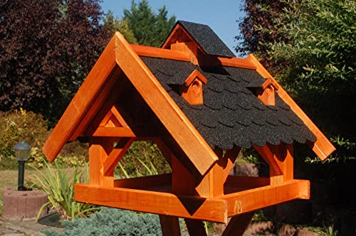 Deko-Shop-Hannusch XXL Futterhaus Vogelhaus mit Bitumenschindeln und Gauben versch. Dachfarben wählbar mit oder ohne Solarbeleuchtung V19, Variante:bitum dunkel XXL mit Solar Deko-Shop-Hannusch XXL Futterhaus Vogelhaus mit Bitumenschindeln und Gauben versch. Dachfarben wählbar mit oder ohne Solarbeleuchtung V19, Variante:bitum dunkel XXL mit Solar von Deko-Shop-Hannusch