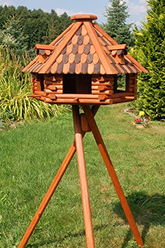 Deko-Shop-Hannusch XXL Luxus Vogelhaus absoluter Blickfang, Vogelfutterhaus aus Holz, V13b XXL mit Ständer von Deko-Shop-Hannusch