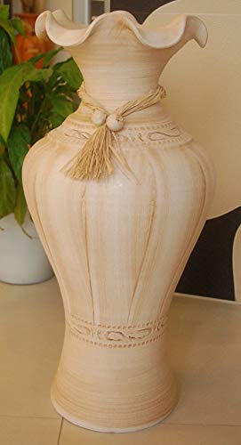 Edle große Vase/Bodenvase aus Tonkeramik +Handarbeit+ von Deko-Shop-Hannusch