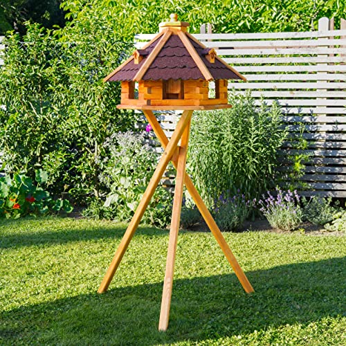 Deko-Shop-Hannusch Vogelhaus von Größe L, XL und XXL Futterhaus Futterhäuschen Vogelvilla V18, Vogelfutterhaus aus Holz von Deko-Shop-Hannusch