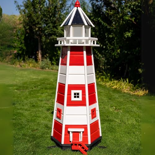 Deko-Shop-Hannusch Wunderschöner großer XXL Leuchtturm aus Holz mit SOLAR Beleuchtung Größen, Solarbeleuchtung, (rot/Weiss, 1,40 m) Deko-Shop-Hannusch Wunderschöner großer XXL Leuchtturm aus Holz mit SOLAR Beleuchtung Größen, Solarbeleuchtung, (rot/Weiss, 1,40 m) von Deko-Shop-Hannusch