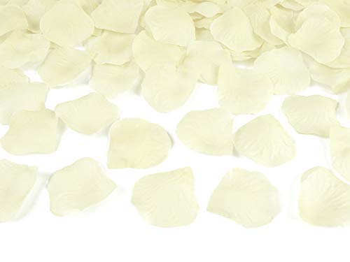 100 Rosenblätter aus Stoff Creme Hochzeit Streublumen Blumenkinder Rosenblüten Tischdeko von Deko-Streuschmuck