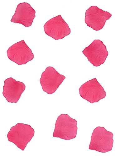 100 Rosenblätter aus Stoff pink Fuchsia Hochzeit Streublumen Blumenkinder Rosenblüten Tischdeko von PartyDeco