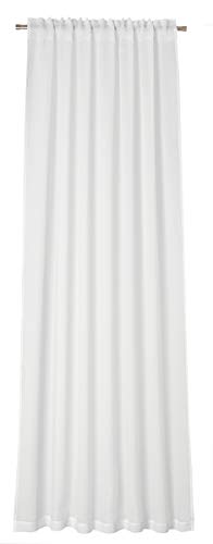Deko Trends Neutex for you! ALLURE halbtransparenter Schal mit Multifunktionsband, Gardinenband, Vorhang, Gardine, 245 x 140 cm, wollweiß von Deko Trends