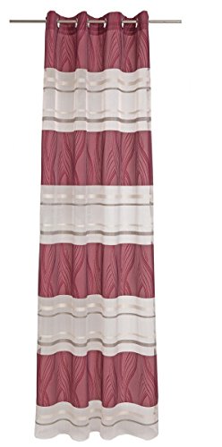 Neutex for you! Ösenschal, Stoff, wollweiß-rot-Taupe, 245x137x245 cm von Neutex for you!