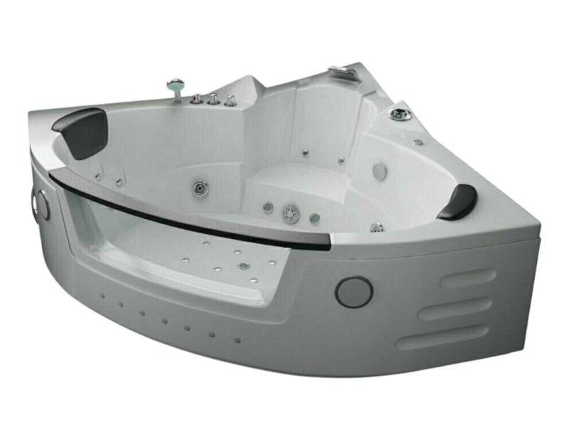 DEKO VERTRIEB BAYERN Whirlpool-Badewanne Luxus LED Whirlpool Badewanne SET 140x140 +Heizung+Hydrojet +Ozon a von Deko Vertrieb Bayern