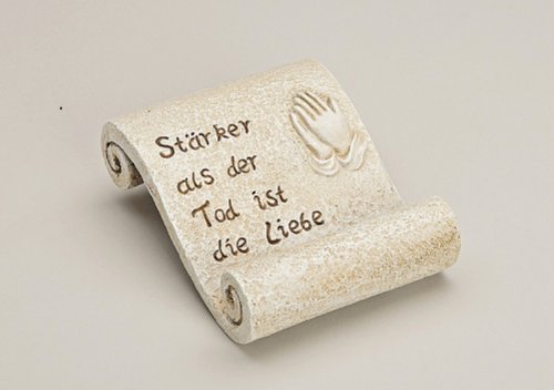 Grabschriftrolle, Schriftrolle, Trauer,L ca. 14 cm, 1812-14551 von DEKO IM TREND
