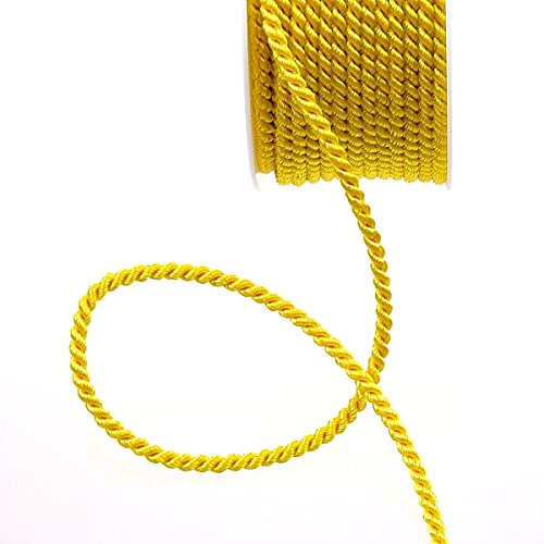 Deko und Band Acetatkordel gelb - 4 mm Breite auf 25 m Rolle - 211004 48-R 004 von Deko und Band