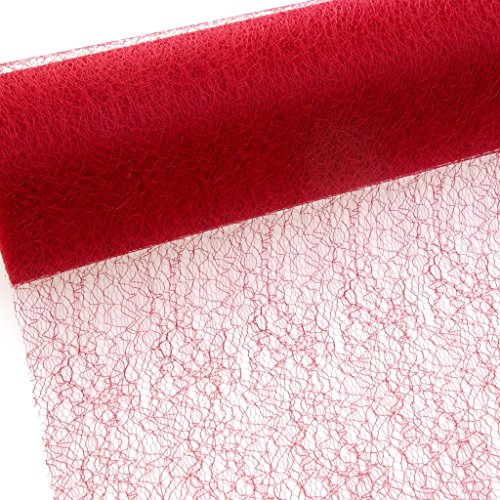 Deko und Band Spiderweb Tischband - (30cm x 5 Meter, Rot) von Deko AS GmbH