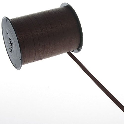 Deko und Band Wetterfestes Polyband mit Holzmaserung - braun - 7 mm - 250 m Rolle - 88 von Deko AS GmbH