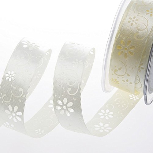 Dekoband Open Spring Flower - 40mm - 20m Rolle - Creme - 52140 50-R 40 von Deko und Band