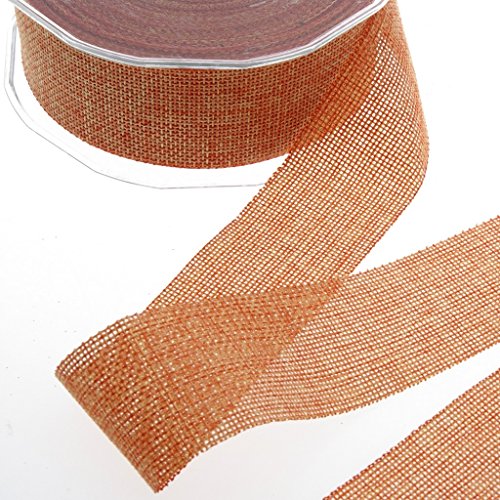 Deko As Shabby Chic Leinenoptik Dekoband, Polyester geruchsneutral, Orange, 3,8 cm x 20 m von Deko AS GmbH