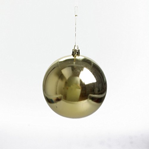 Dekokugel - Christbaumkugel - Tannenbaumschmuck- Deko Weihnachtsbaum - Gold - 100 mm - 6 Stück - 29526 (1,66€/STK.) von Deko und Band