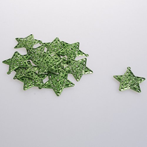 Metallsterne zum Hängen - grün - 4,5 cm - 12 Stück - 92015 60 (1,02€/Stk.) von Deko und Band