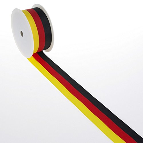 Nationalband Deutschland - schwarz, rot, gelb - 15 mm x 25 m - 2436 15 BRD von Deko AS GmbH