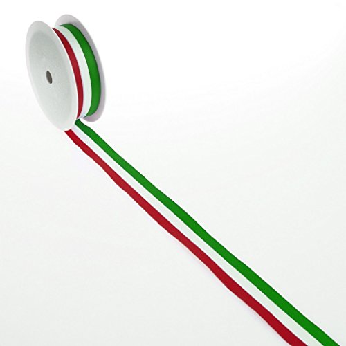 Nationalband Italien + NRW-Band - grün, weiß, rot - 15 mm x 25 m - 2436 15 I von Deko AS GmbH