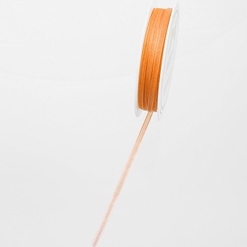 Organzaband mit Webkante - 3mm 50m col. 32 apricot - 53736-3-50-32 Organzaband mit Webkante - 3mm 50m col. 32 apricot - 53736-3-50-32 von Deko und Band