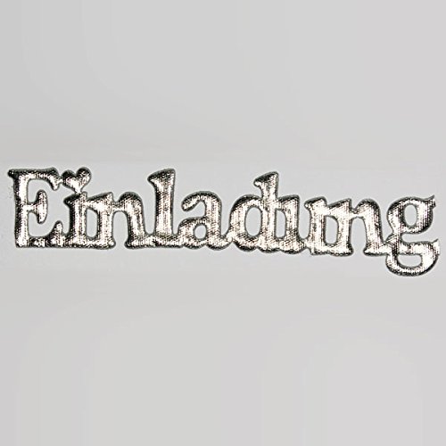 SeKleBo Selbstklebende Bordüre Einladung Silber glänzend - 97223 010-R 20 (2,14€/M) von Deko AS GmbH