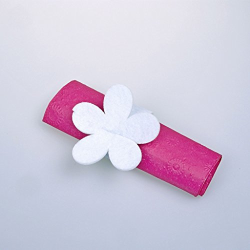 Deko und Band Serviettenring aus Filz - Blume - weiß - 12 Stück - 23x8cm - 56003 00 Deko und Band Serviettenring aus Filz - Blume - weiß - 12 Stück - 23x8cm - 56003 00 von Deko AS GmbH