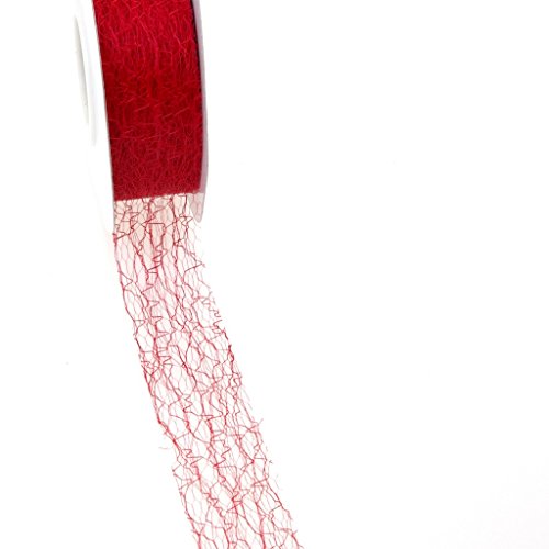 Spiderweb Dekoband - 3cm rot - Rolle 25m - 67 009-R 30 von Deko und Band