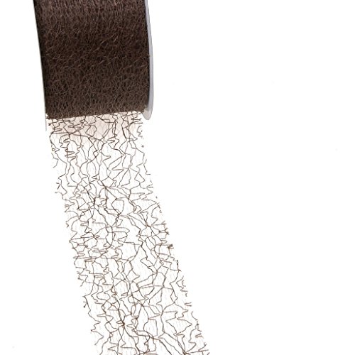 Spiderweb Dekoband - 5cm braun - Rolle 25m - 67 021-R 50 von Deko und Band