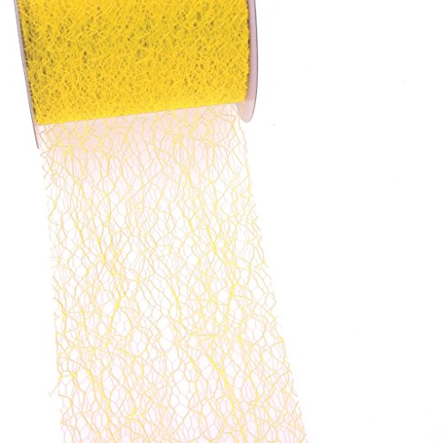 Spiderweb Tischband - 8cm gelb - Rolle 25m - 67 010-R 80 von Deko AS GmbH
