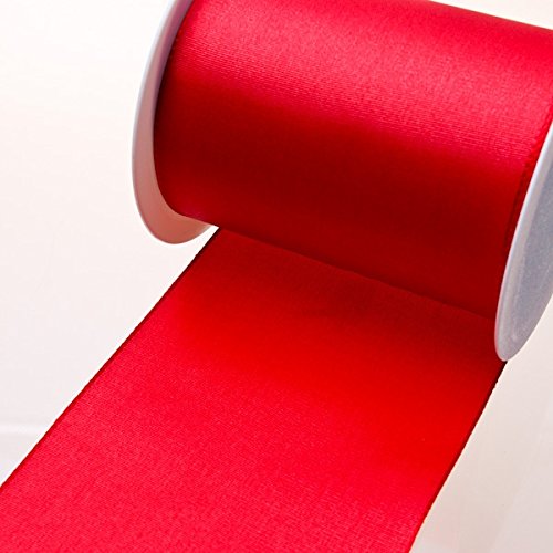 Taftband (110mm x 25m, Rot) von Deko und Band