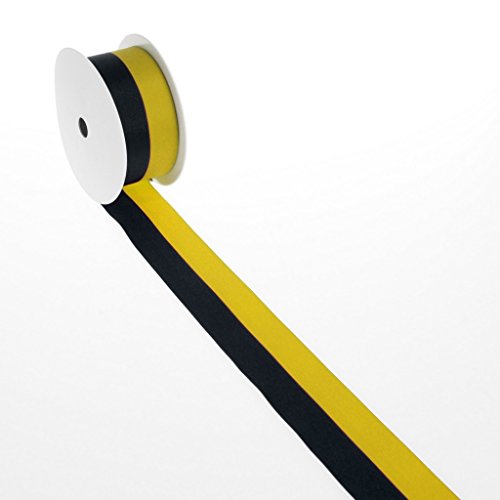 Vereinsband - schwarz, gelb - 25 mm x 25 m - 2436 25 43 von Deko AS GmbH