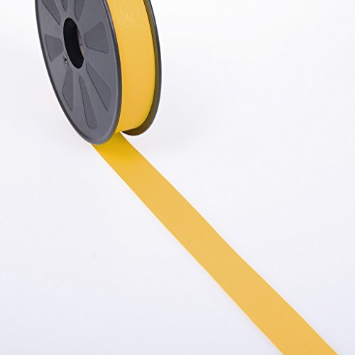 Deko und Band Wetterfestes Polyband mit Holzmaserung - gelb - 25 mm - 91 m Rolle - 94 von Deko und Band